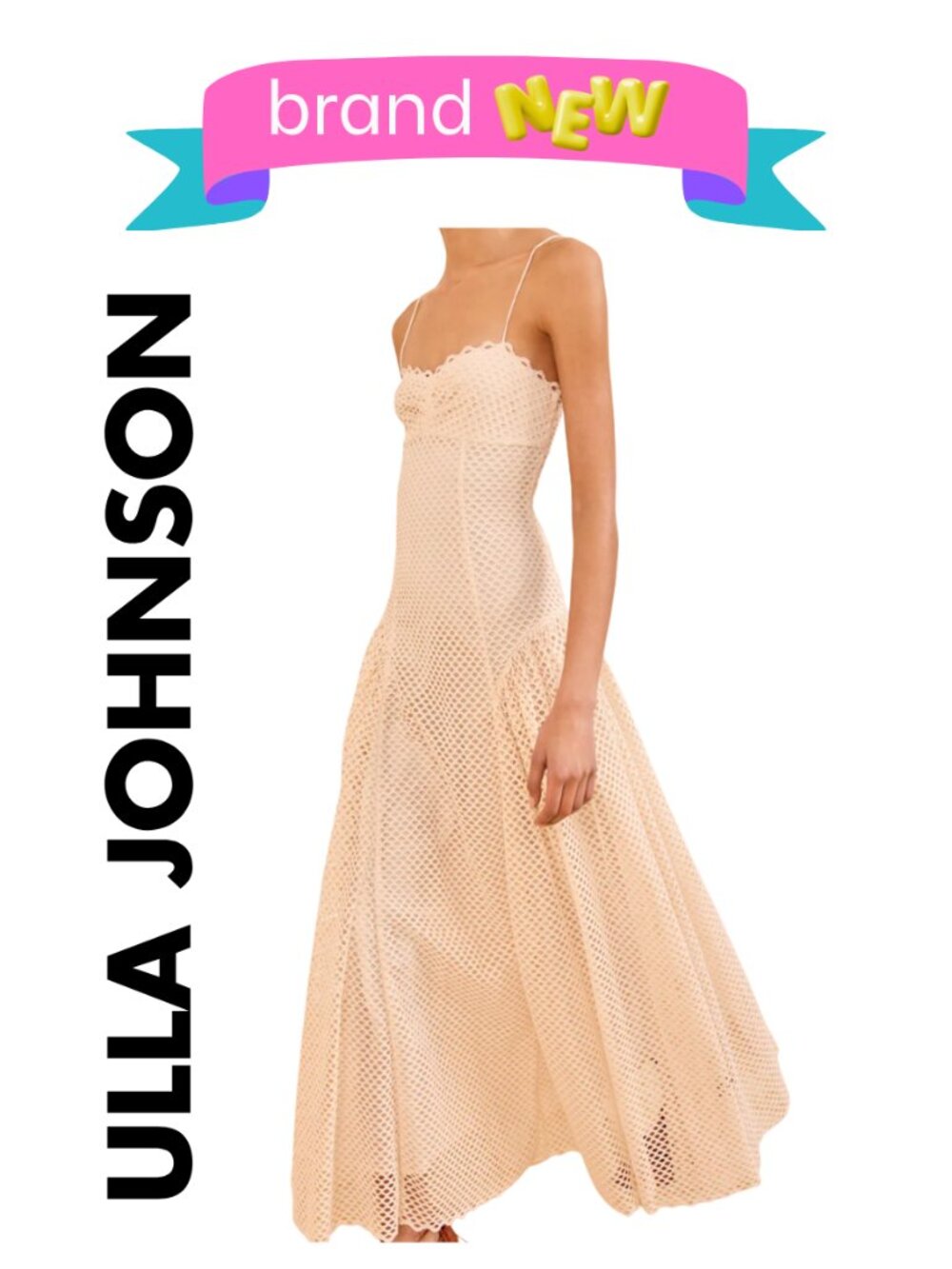 Ulla Johnson Isotta Eyelet Cotton Dress Cowrie New w/Tags